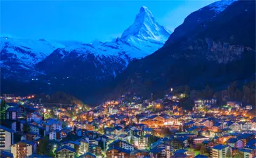 Travel from London to the Swiss Alps by ski train