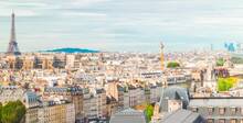 A panoramic view of Paris, France, a hub of European rail travel, from the Notre Dame Cathedral
