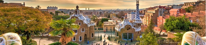 Guell Park in Barcelona, a popular destination for the France-Spain high speed TGV